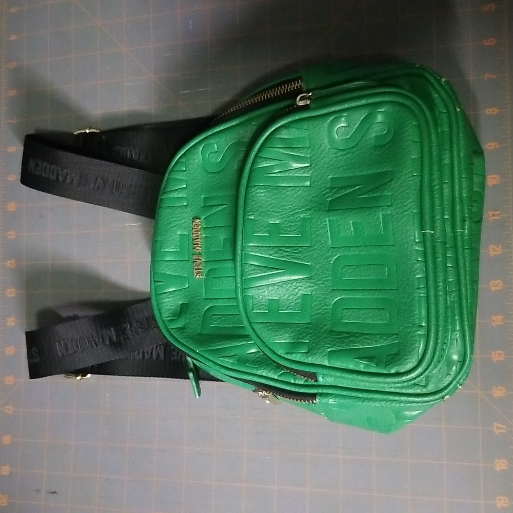 Steve Madden Women's Mini Green Backpack Shoulder Bag Purse.